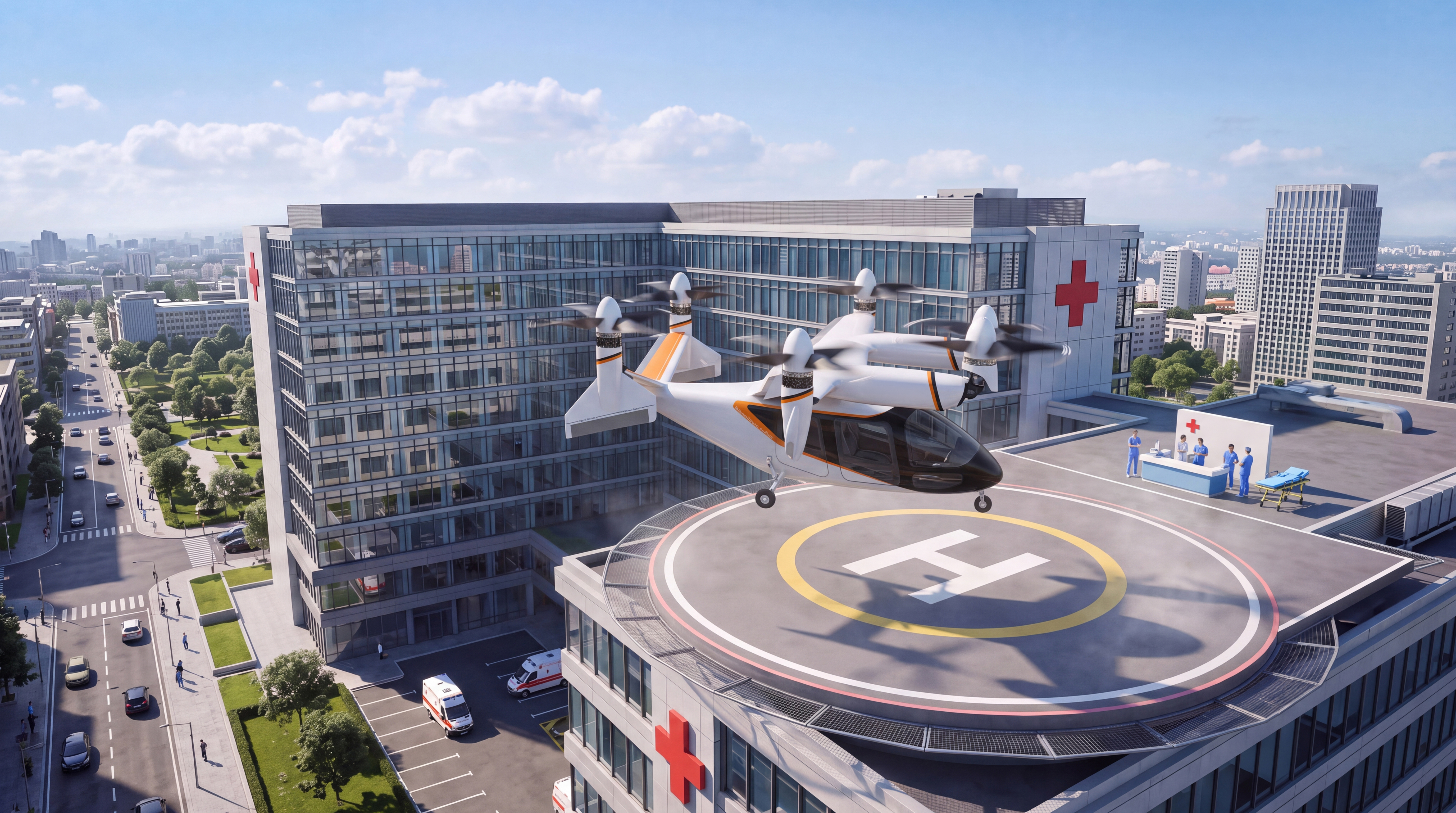 Emergency medical treatment in the air
